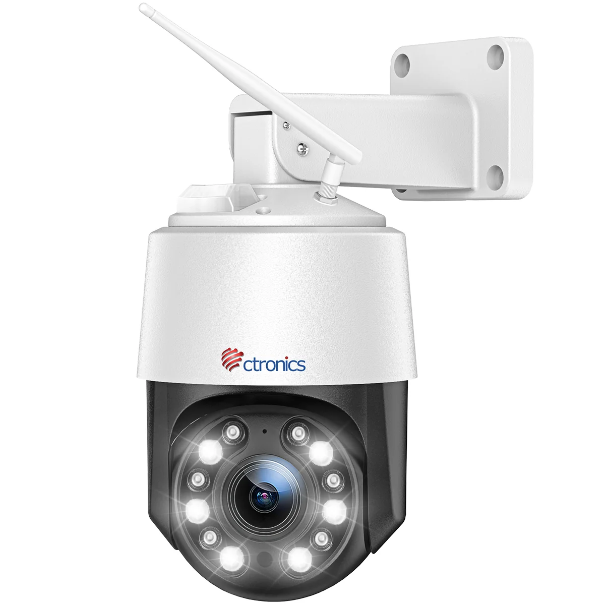 Otočná PTZ kamera Ctronics s nástěnným držákem a anténou